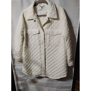 Lucky Brand Quilted coat no hood, light weight snap front school, office LB 192